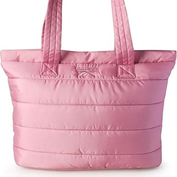 NWT Reebok Beatrice Pink Quilted Tote Bag 20.9L Lightweight Shoulder Tote - Picture 9 of 9